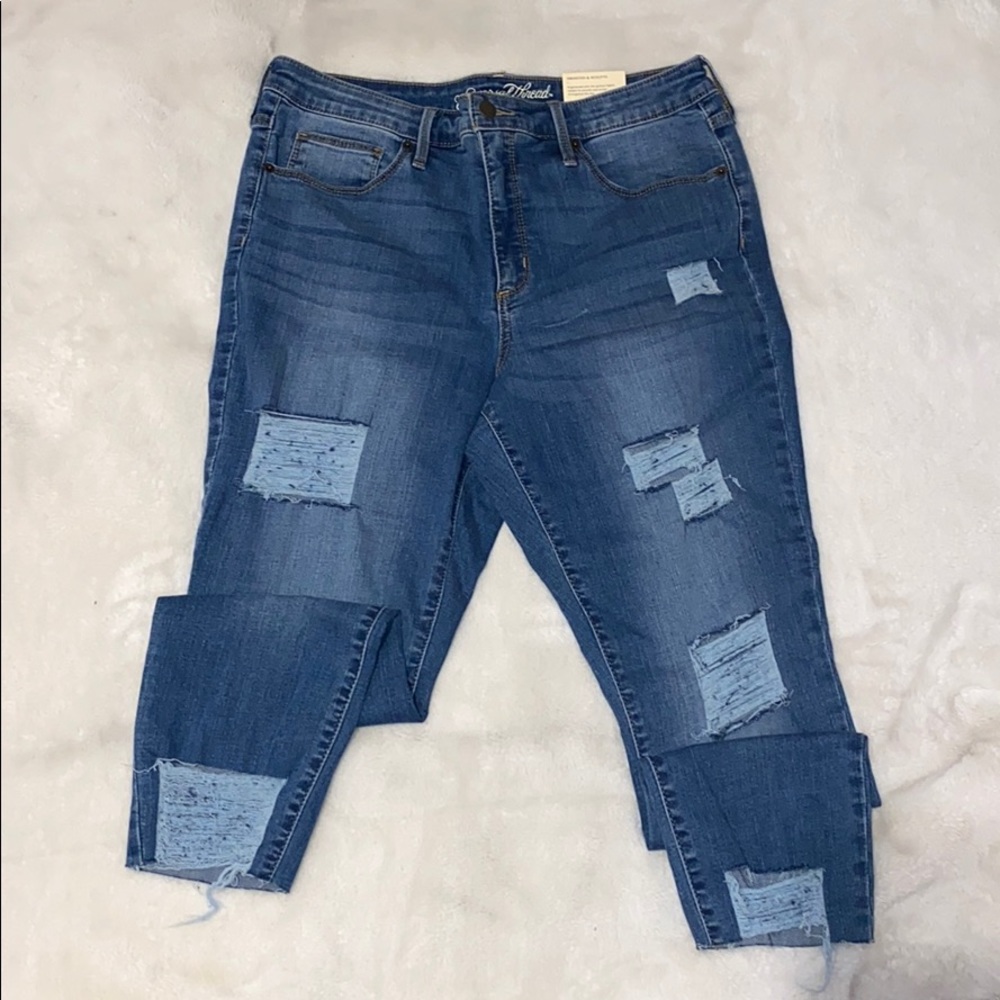 High rise skinny jeans